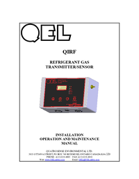 Thumbnail of document Manual - QIRF Series Refrigerant Gas Transmitter/Sensors